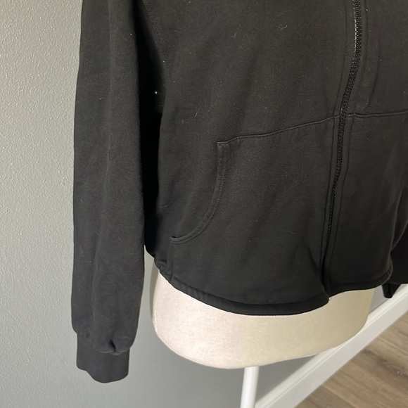 Heroine Sport Black Tie Dye Zip Up Cropped Hoodie - Picture 3 of 8